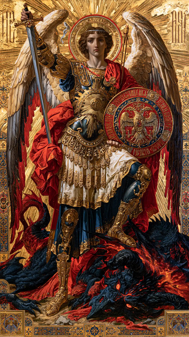 Saint Michael the Archangel – Sacred Gold · Portrait no. 5