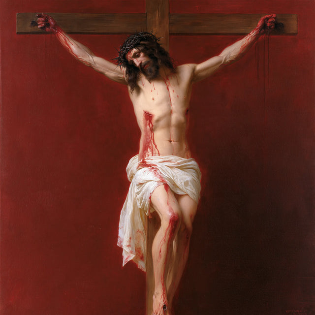 The Crucifixion – Crimson Prayer Beneath the Cross
