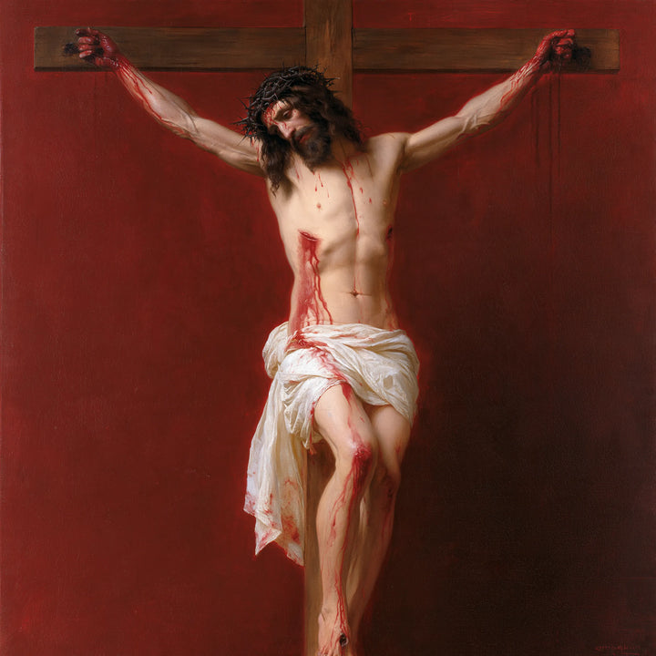 The Crucifixion – Crimson Prayer Beneath the Cross