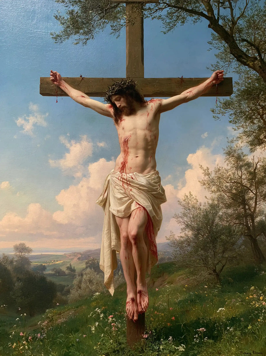 The Crucifixion – Pale Prayer Beneath the Cross