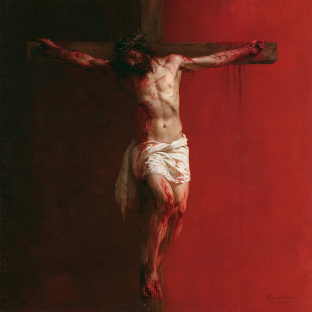The Crucifixion – Scarlet Prayer Beneath the Cross