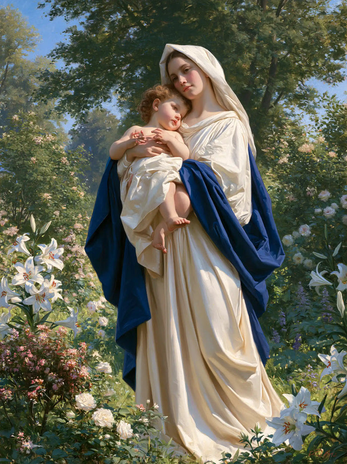 The Virgin Mary and Child Jesus — Path of Blossoms