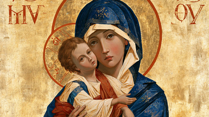 Virgin Mary and Child Jesus - Contemporary Byzantine · Landscape n° 15