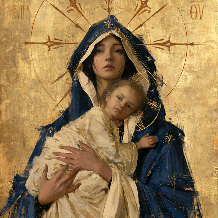 The Virgin and Child — Rest Beneath Flowering Rays