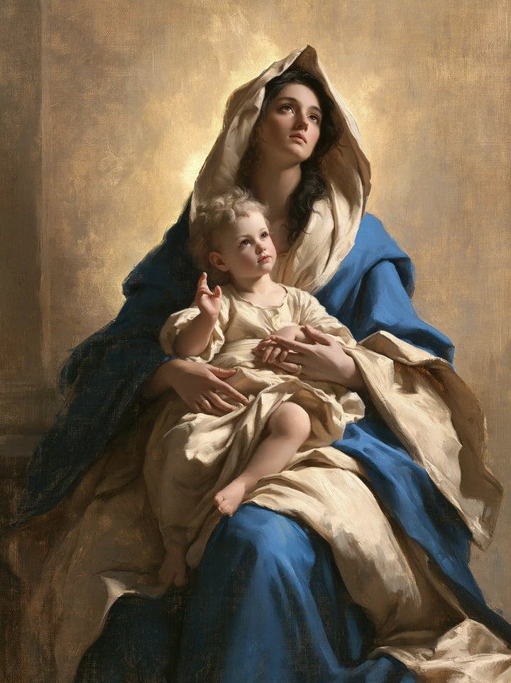 The Virgin and Child — Gazes Towards the Light Above