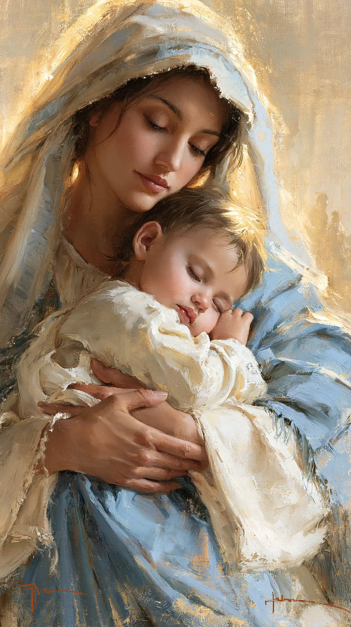 The Virgin and Child — Rest in the Light of White Sleeves