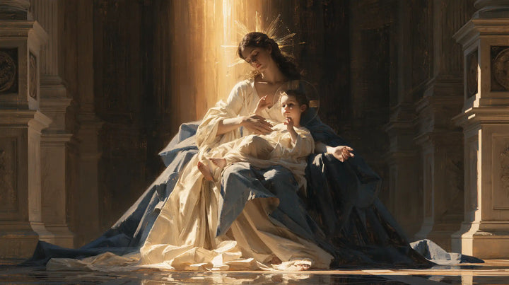 The Virgin and Child — The Little Palm Before Dark Columns