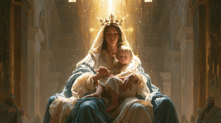 Virgin Mary and Child Jesus - Sacred Monumental View · Landscape n° 17