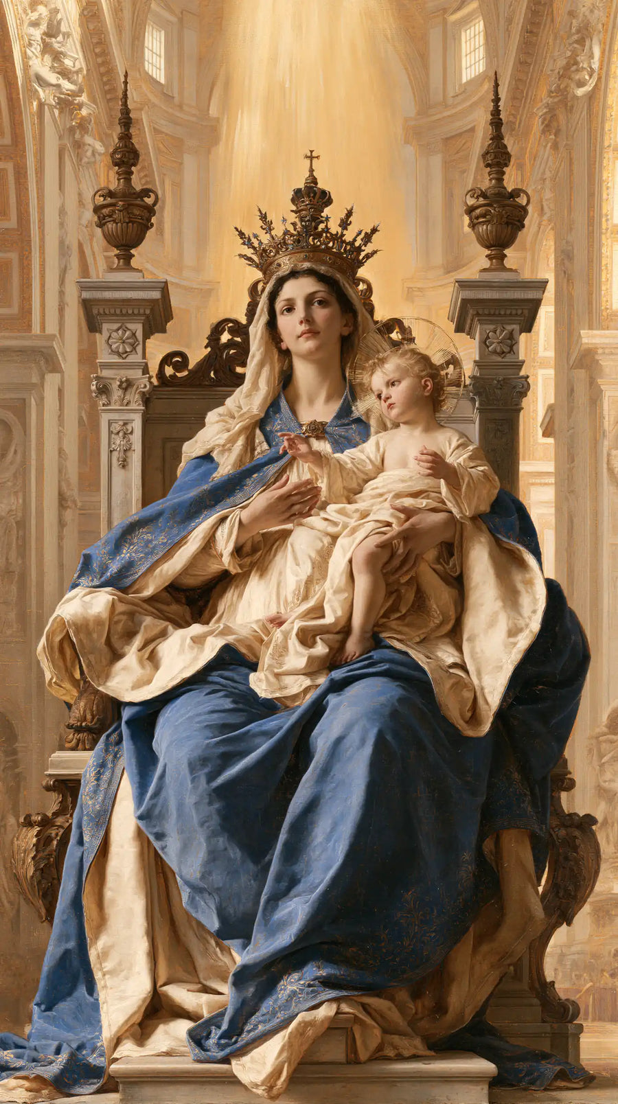 Virgin Mary and Child Jesus - Sacred Monumental View · Portrait n° 23
