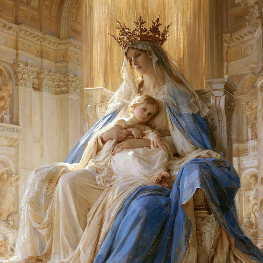 Virgin Mary and Child Jesus - Sacred Monumental View · Square n° 6