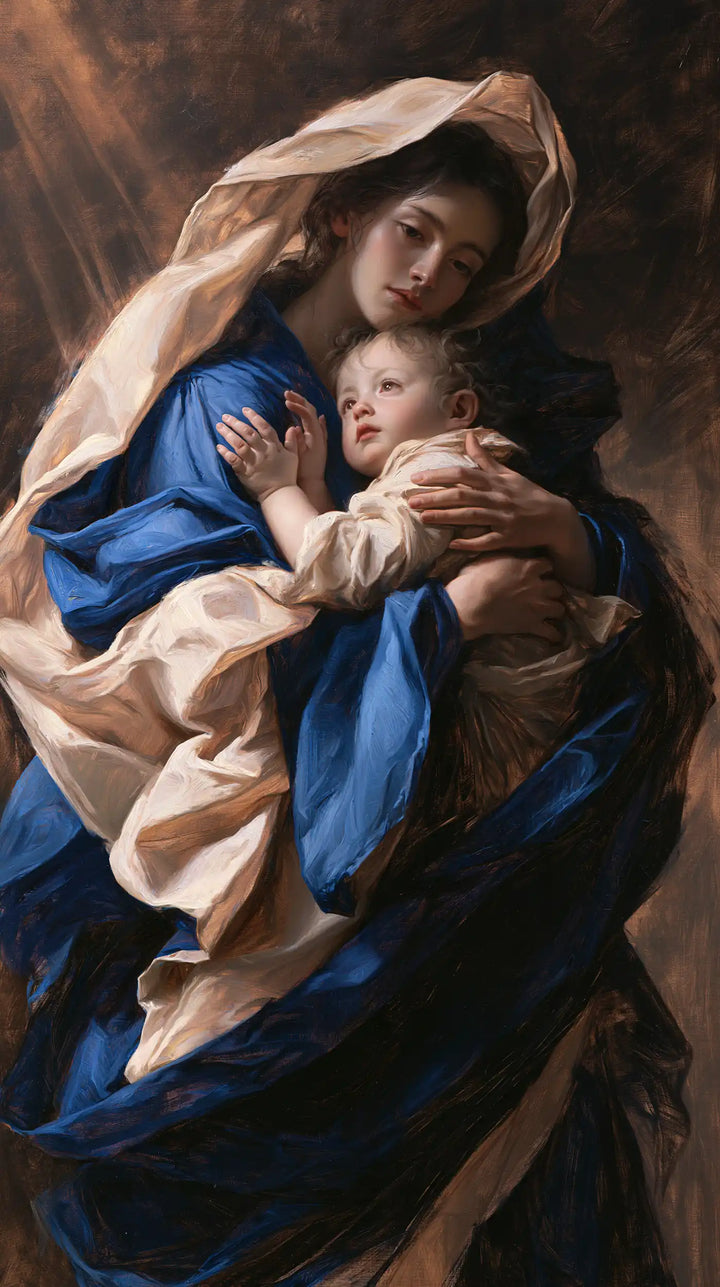 Virgin Mary and Child Jesus - Theatrical Baroque · Portrait n° 5