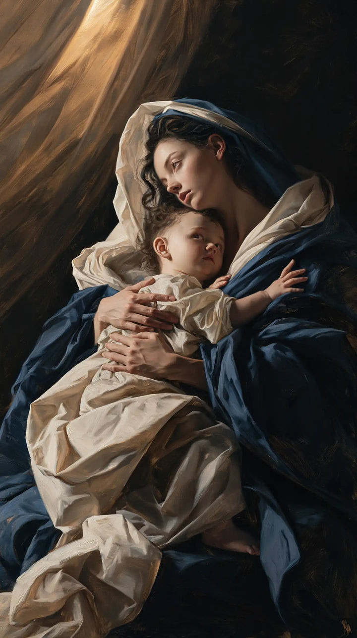 Virgin Mary and Child Jesus - Theatrical Baroque · Portrait n° 13