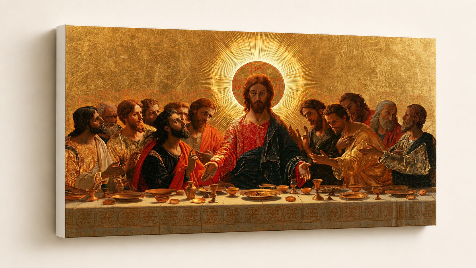 The same Last Supper printed on a 38 mm stretched canvas